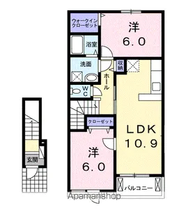 ピーメイルB【2階】の間取り