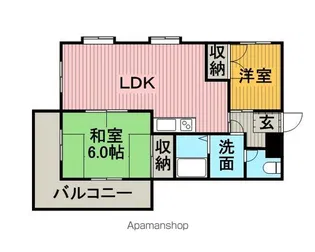 ダイヤハイツ西門【1階】の間取り