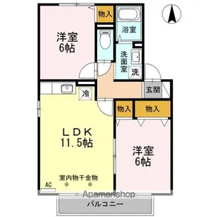 ルピナK・S ABC【2階】の間取り