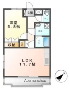 サンパレス【202号室】の間取り