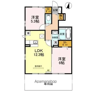 東京都福生市大字熊川【アパート】の間取り