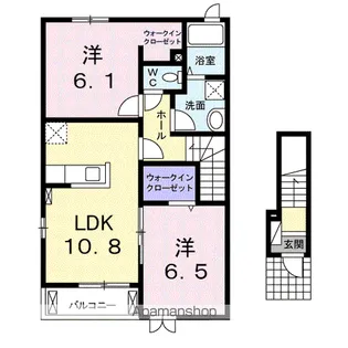リバーサイド無限 Ⅲ【2階】の間取り