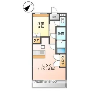 シャーレ大喜【2階】の間取り