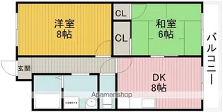 ラポール春日【2階】の間取り