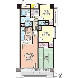 ロイヤルシャトー幕張本郷【1階】の間取り