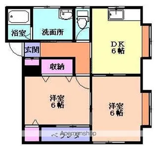 スモールタウントークC棟【5号室】の間取り