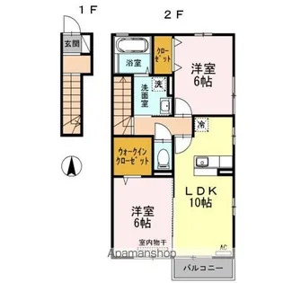 セジュール小坂 C棟【2階】の間取り