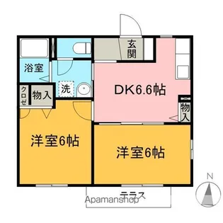ソリテア春日町【1階】の間取り