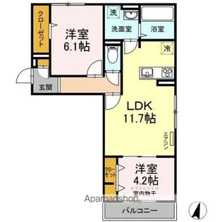 シャロット【3階】の間取り