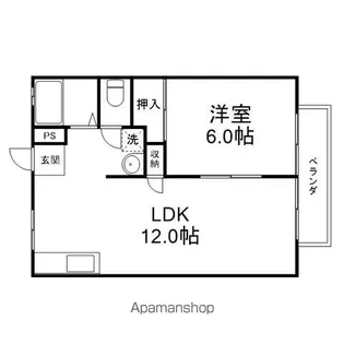 ハイツ朝日【2階】の間取り