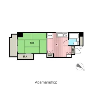 サットンプレイス【202号室】の間取り