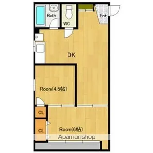 MIYAKO DORI BLDG【406号室】の間取り