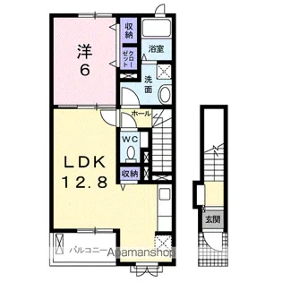 ボン スターブルB【2階】の間取り