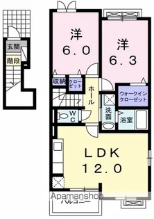 グランコルA【2階】の間取り