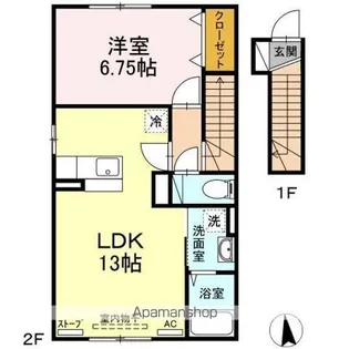 グランモア緑Ⅱ【2階】の間取り