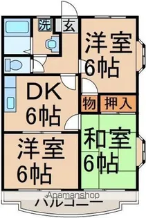 グランドール新町【203号室】の間取り