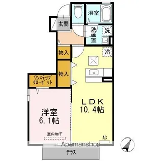 ベルポストまるこう【1階】の間取り