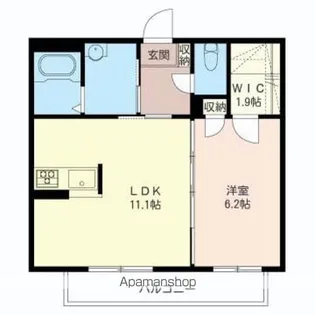 MERRY ISLAND Ⅱ【202号室】の間取り