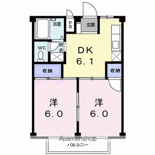 シティハイツ妹尾A【1階】の間取り