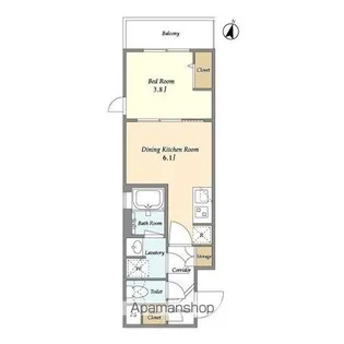 SUNIVAS飯田橋【4階】の間取り