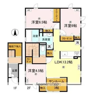 ラルーチェ【2階】の間取り