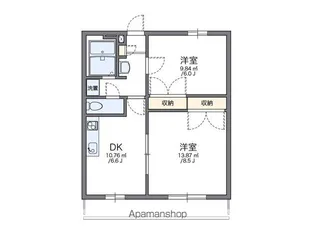 レオパレスFUJI【2階】の間取り