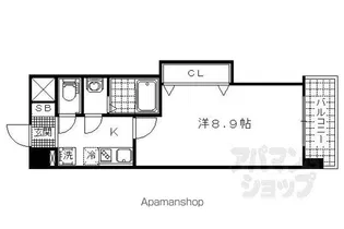ラグゼ山科【304号室】の間取り