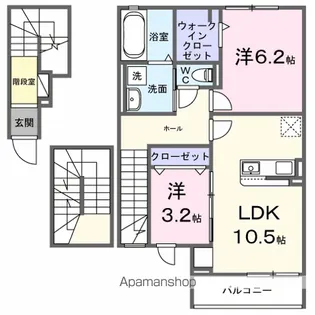 ラ・ポーズ葛原【3階】の間取り