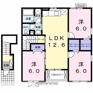 ベネヴォレンテC【2階】の間取り