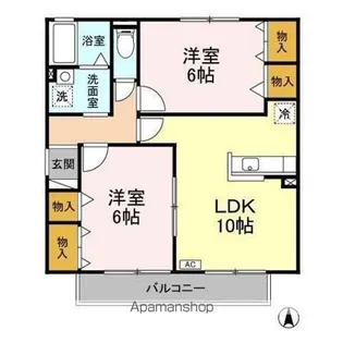 エスポワール 壱弐番館【2階】の間取り