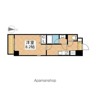 パークフラッツ新栄【4階】の間取り