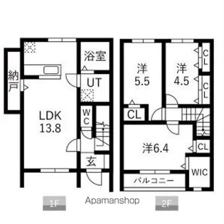 GRAND TERRACE 野々下【103号室】の間取り