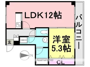 フロントリバー東難波【402号室】の間取り