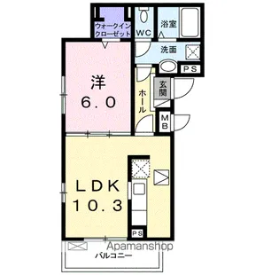セレーノ 須賀【1階】の間取り