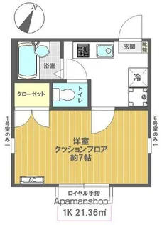 パルテール一之江Ⅰ【1階】の間取り