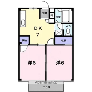 シティハイツ長陽【1階】の間取り