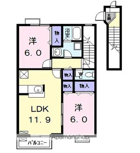 グリーンパークM【2階】の間取り