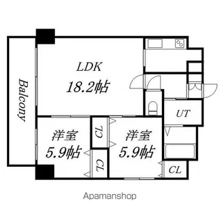 ハイムエルデZW【2階】の間取り