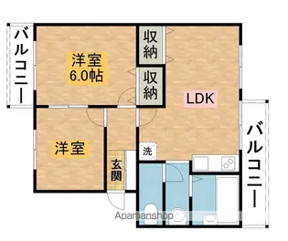 ガーデン北六甲【2階】の間取り