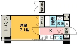 サヴォイ スタジオ スイーツ【1201号室】の間取り