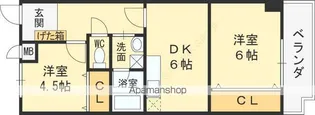 花づつみ守口【6階】の間取り