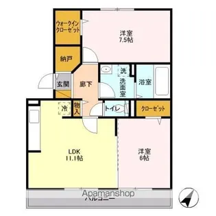 メゾン ブロンシュ【2階】の間取り