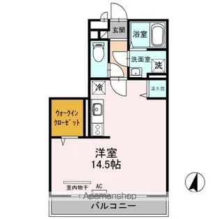 1Rの間取り画像