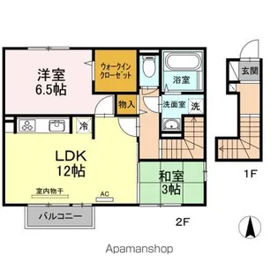 古都里 B棟【2階】の間取り