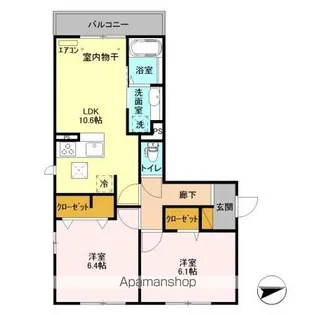 アステールピュールK【1階】の間取り