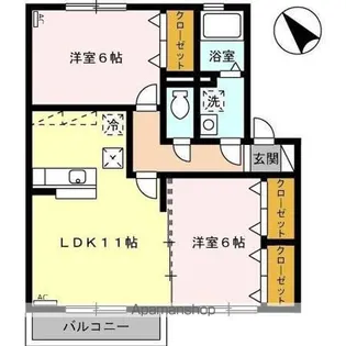 カメリア Ⅱ【1階】の間取り