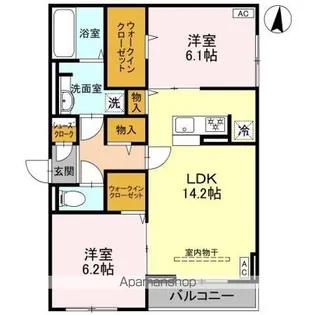 (仮)レイクタウン2丁目PJ III【2階】の間取り
