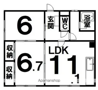 ミネハイツ【1階】の間取り