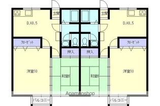 ビッグ・Y 1番館【2階】の間取り