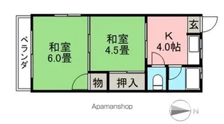 中越コーポ【2階】の間取り